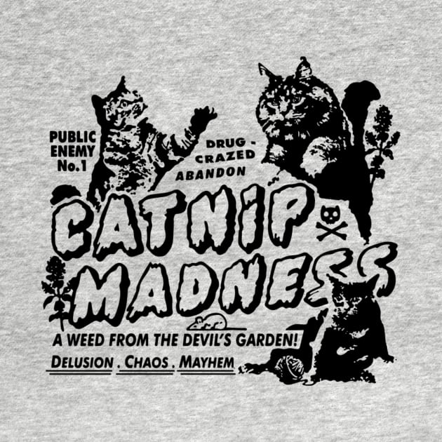 Catnip Madness Cute Cat by Frami Blair